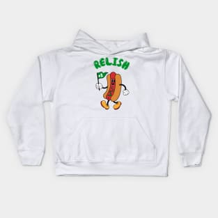 Hot Dog Race Relish Kids Hoodie